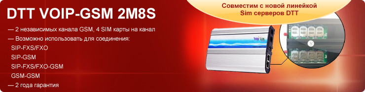 DTT VOIP-GSM 2M8S